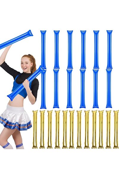 TERRIFI Thunder Sticks Team Spirit Boom Sticks, 24 Pcs Inflatable Cheering St...