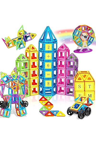 SKY TOUCH SKY-TOUCH 120 PCS Magnetic Building Blocks Set, Construction Magnet...