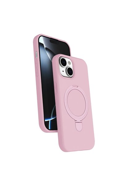 OtoTech غطاء آيفون 15 بلس من آبل مع حامل ماج سيف - وردي فاتح