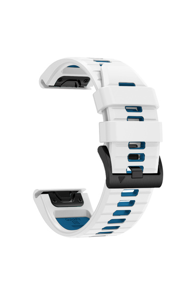 Choice QuickFit 26mm White blue 22 26MM Silicone WatchBand Strap For Garmin F...