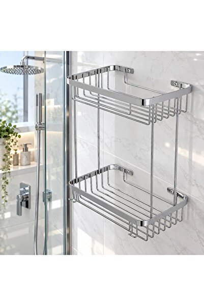 ÇELİK BANYO P10-029 Taci İkili Süngerlik 304 Paslanmaz