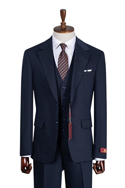 ilayda emir Men's Classic Regular Fit Suit with Vest 3-Piece Large Size 50-64
