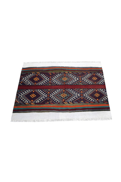 El Dokuma Yöresel Çumra Yörük Konya Pamuklu Yün Kilim 7482