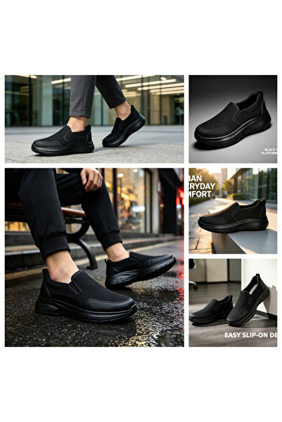 xihuiwa Men's slip-on platform casual shoes mesh breathable lightweight middl...