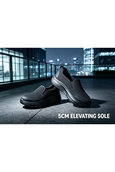 huanxiwa Men's slip-on thick-soled casual shoes mesh breathable loafers for m...