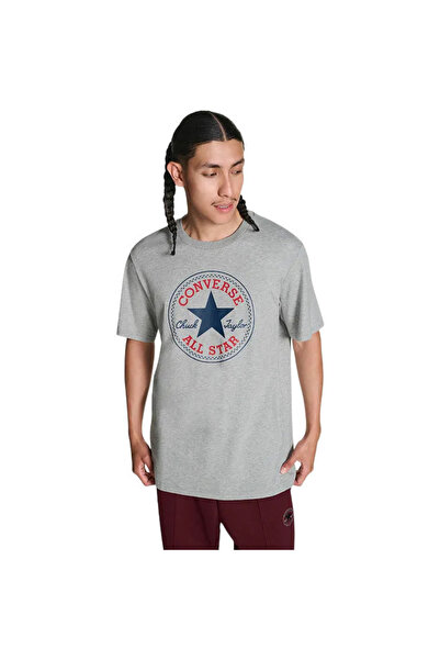 Converse Μπλουζάκι με λογότυπο Chuck, Γκρι, Unisex