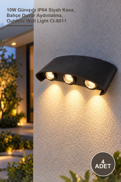 Yenilig 4 قطع من مصابيح LED الخارجية CT-8011G - 10 واط، إضاءة نهارية IP64، هي...