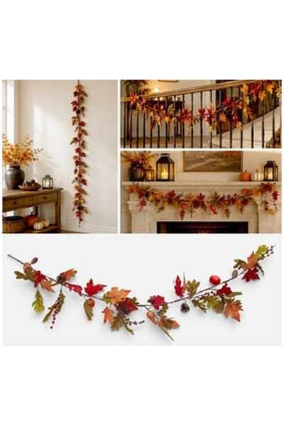 OEM Ghirlanda de Toamna Portocalie cu Fructe Decorative 150cm