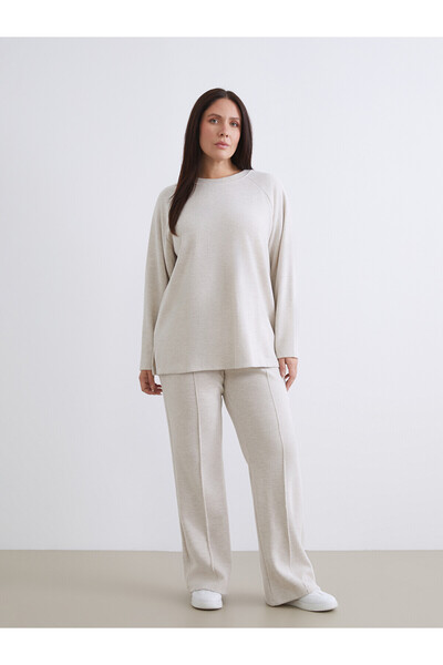 LC Waikiki Nevavm Lcw Comfort Beige Thessaloniki Plain Loose & Baggy Women's ...