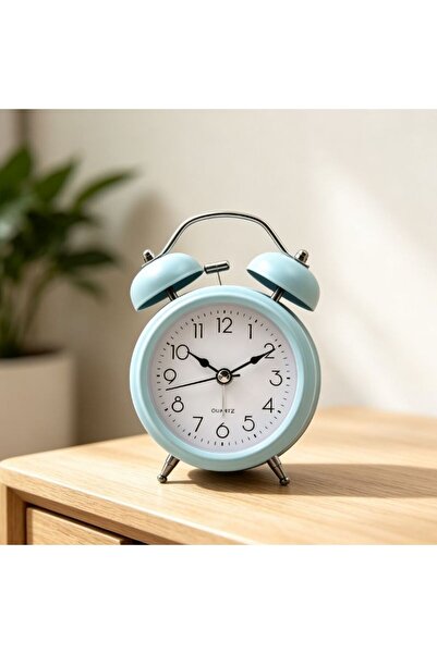 idei 3 Inch Metal Alarm Clock with Double Bells, Quartz Mechanism, Loud Sound...