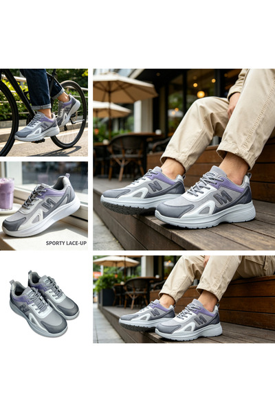xihuiwa 5cm thick sole height increasing mesh sports shoes men and women brea...