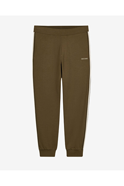 SKECHERS M LW Stripe Jogger Sweatpant Erkek Haki Eşofman Altı S2610104-0255