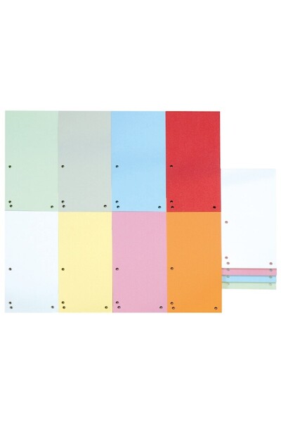donau Cardboard dividers for binder, 190 g/sqm, 105 x 235mm, 100/set, Duo - a...
