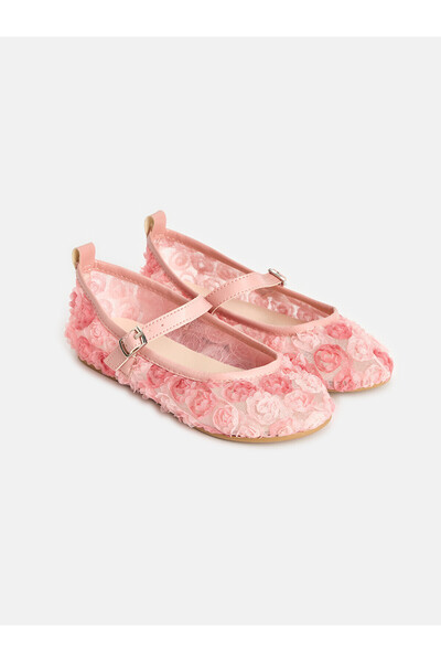 LC Waikiki Lcw Steps Pink Girls' Ballet Flats with Nevavm Difference