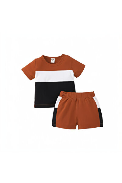 Two-Piece Clothing Set for Boys | 72–84 Months | Brown | Cotton | Stylish Summer Outfit
