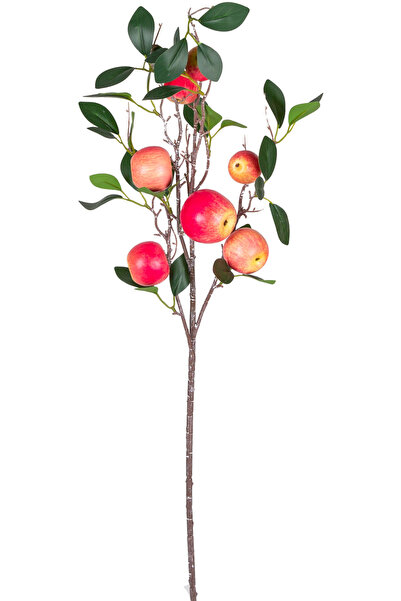 Herdekora Yapay Elma Dalı Kırmızı 90 Cm.
