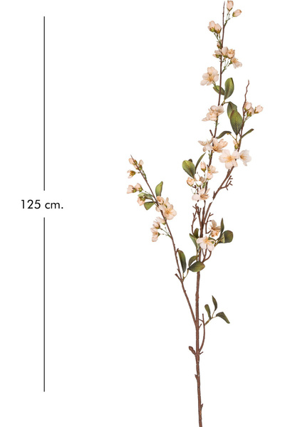 Herdekora Yapay Bahar Dalı Kiraz Çiçeği Krem 125 Cm.