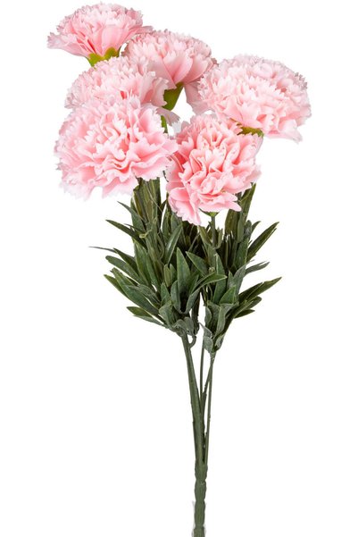 Herdekora Yapay Karanfil Demeti Islak Dokulu Pembe 42 Cm.