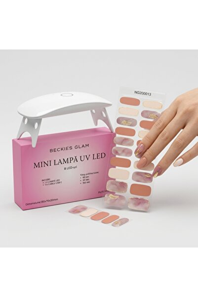 BECKIES GLAM Επαγγελματικό Σετ Μανικιούρ για το Σπίτι: Ημιμόνιμες Ταινίες Τζε...
