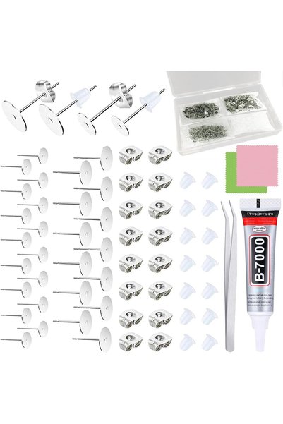 Arabest 600Pcs Stainless Steel Earring Posts and Backs Kit,Hypoallergenic Stu...