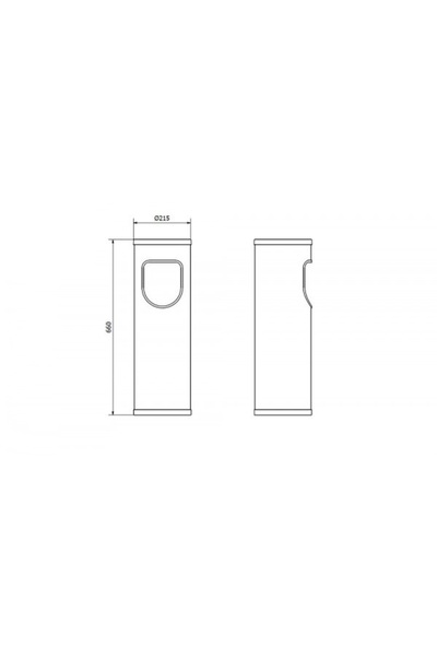 DacEnergy Cos de gunoi cu scrumiera DacEnergy, realizat din inox, 25 litri, 6...