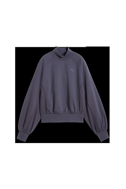 Puma HER Mock Neck Crew Mor Kadın Sweatshirt
