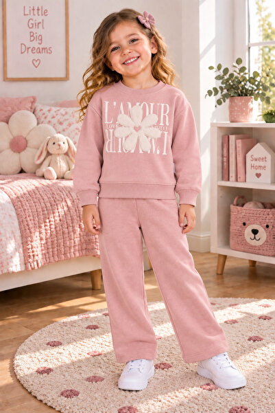 Lovexi Winter Girls' 3-Threaded Knitted Set