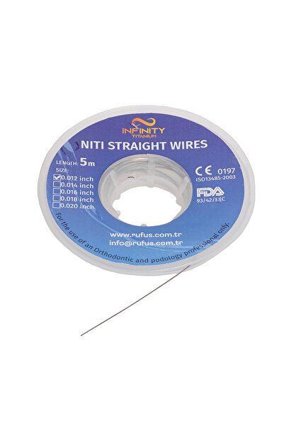 Rufus Batık Tırnak Teli Ni-Ti (Titanyum) Tel 0.012 Inch 5 Metre