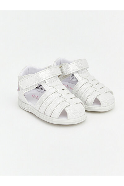 LC Waikiki Vizyon New Season White Leather Look Baby Girl Sandals