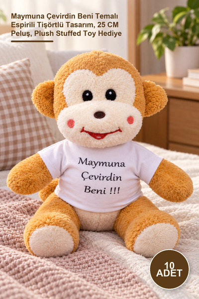 Yenilig 10 Pieces Plush Monkey Toy – Turn Me into a Monkey Themed Spirited Aw...