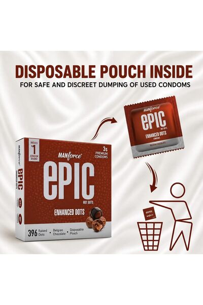 Manforce Hot Dots Chocolate Condoms 3 Pack – Dotted Lubricated for Intense Sensation