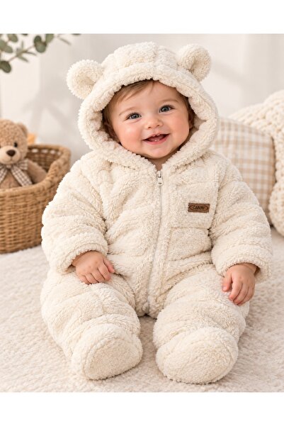 ENİA BABY Yeni Doğan UNISEX 6/9 AY AYICIK KABARTMALI SOFT TULUM 6 Ay,9 Ay