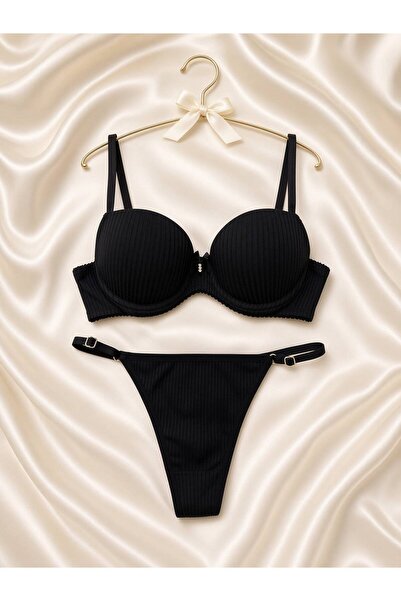 ARONA Women's Camisole Underwire Padded Supportive Cotton Bra Panty Set