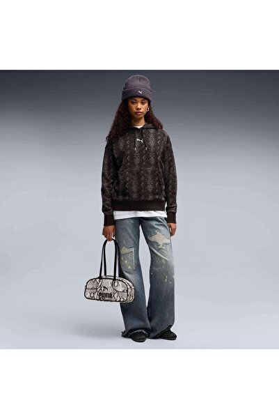 Puma SNAKE PACK Relaxed Hoodie Siyah Kadın Sweatshirt
