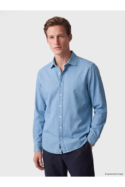 LC Waikiki Özmarka New Season Blue Regular Fit Men's Shirt