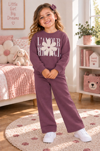 Lovexi Winter Girls' 3-Threaded Knitted Set