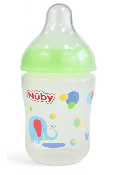 Nuby Αντι-κολικό μπιμπερό 180ml +0μ με 5 φακελάκια Πράσινο 048526924660