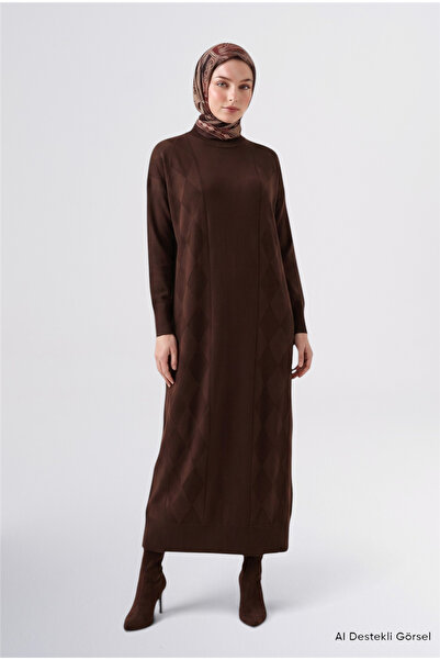 Armine Basic Knitwear Dress Bitter Brown