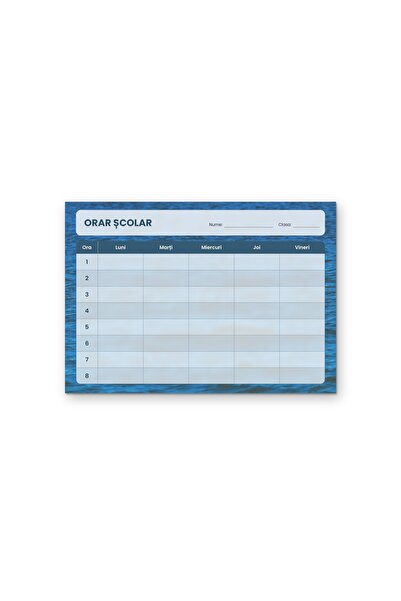 OEM Orar școlar Valurile liniștite ale oceanului, Luni-Vineri, Carton 250g, A...