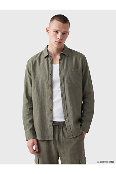LC Waikiki Özmarka New Season Khaki Regular Fit Men's Shirt