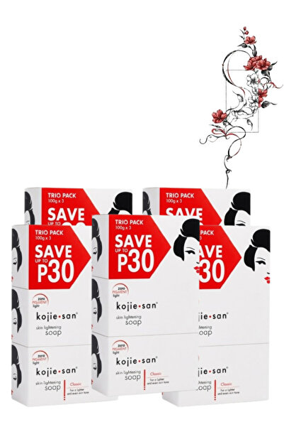 Kojie 5 Pieces San Skin Lightening Soap Trio Pack (100 G x 3)