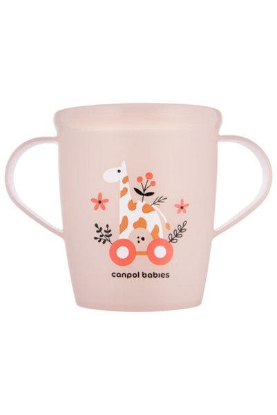 CANPOL Ανοιχτό Ποτήρι με Λαβές 250 ml Toys Coral 2/101