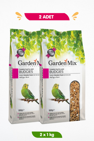 Gardenmix 2li Platin Muhabbet Kuşu Yemi 1 kg x 2 Adet