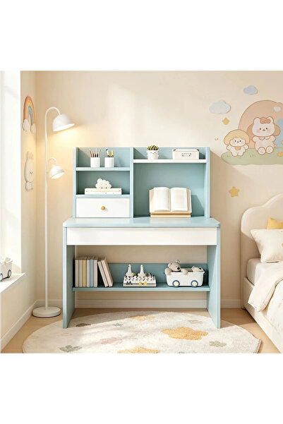 Generic Brand Multi-Functional Kids Study Desk with Bookshelf and Storage She...