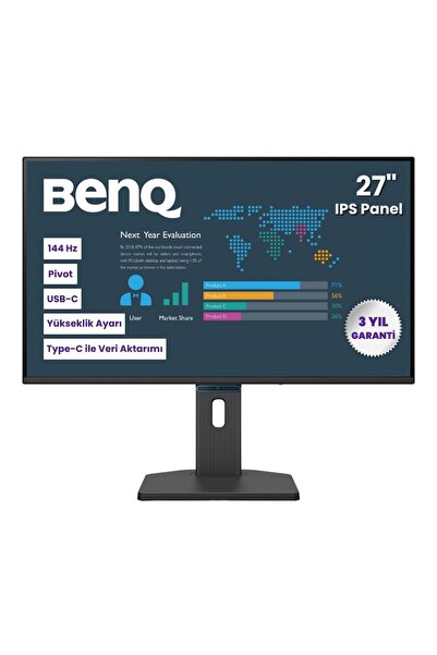BENQ BL2790TC 27” Full HD IPS | 144Hz | USB-C Görüntü ve Veri Aktarımı | Pivo...