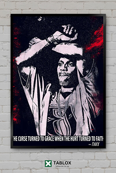 tablomaxtbx Dmx Rapper Rapper Hip Hop Muzician Legendă Cadru decorativ cu asp...