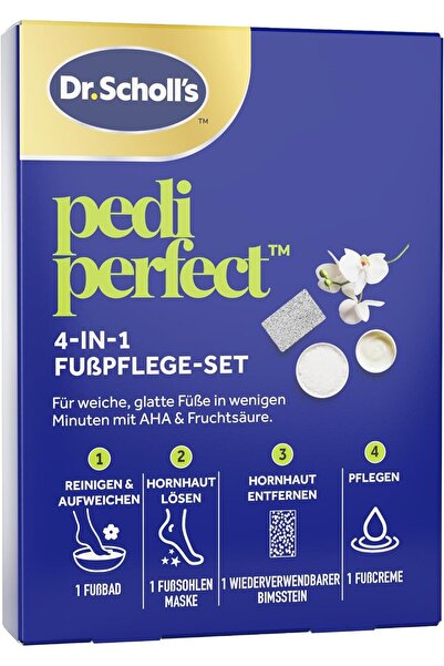 Dr.Scholl’s Pedi Perfect 4'lü Ayak Bakım Seti Ayak Banyosu Peeling Maskesi Ne...