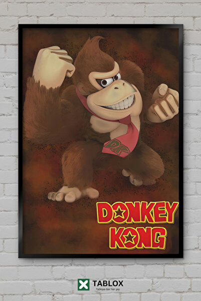tablomaxtbx Donkey Kong Nintendo Game Character Monkey Retro Frame Look Decor...