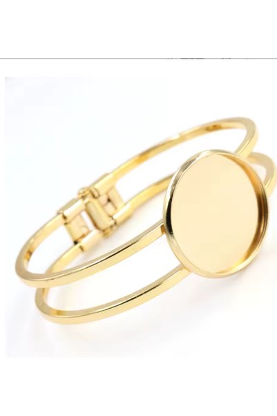 zerzembe High Quality 20mm Silver Gold Rose Plated Bracelet Base Bracelet Bla...