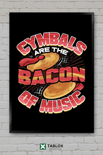 tablomaxtbx Κύμβαλα Τύμπανο Ντράμερ Νταβούλ Μπέικον Χοιρινό Μουσική Αφίσα Μου...